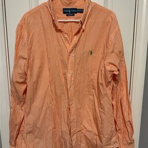 Ralph Lauren Orange Stripe Button-Down Shirt